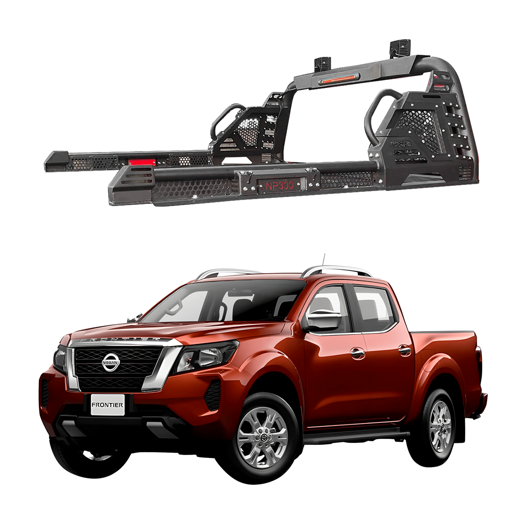 Roll bar de pasamanos Nissan NP300 2021+ con nombre de vehículo
