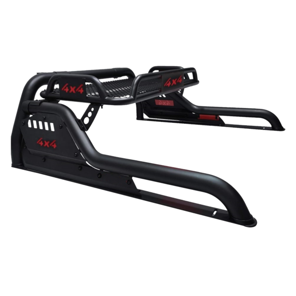 Roll bar de pasamanos con canastilla para NP300 2021+ con logo 4x4